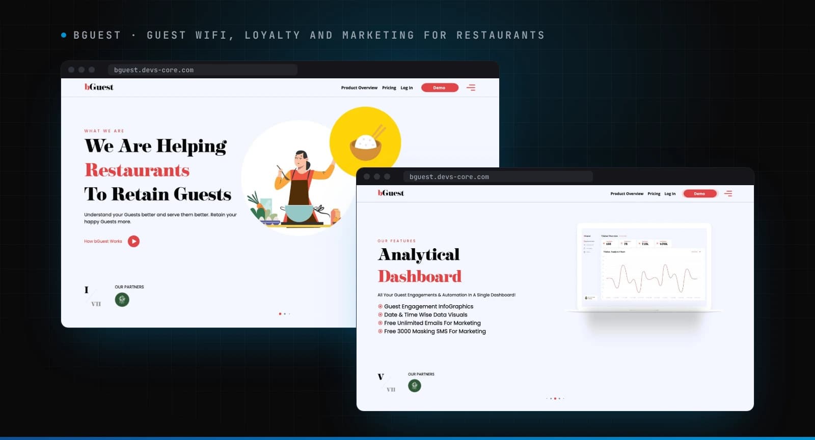 bGuest restaurant guest WiFi and loyalty platform by Devs Core: router firmware, guest sign-in and the owner dashboard
